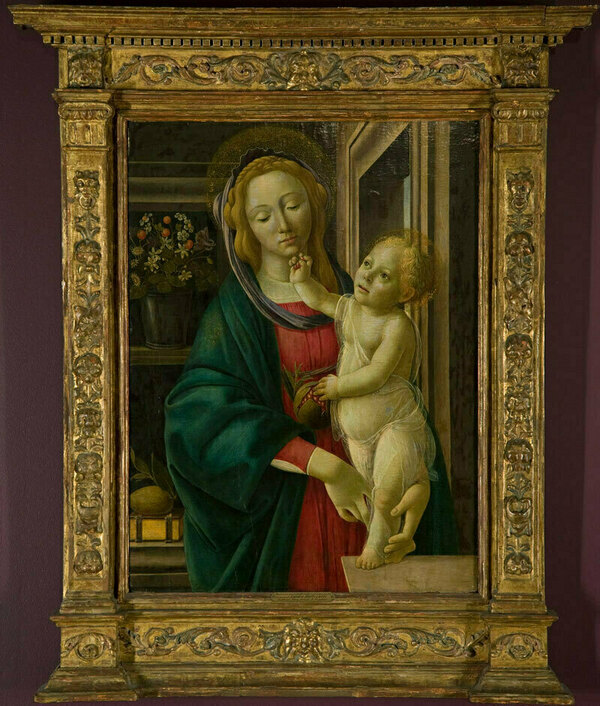 A painting of Madonna and Child