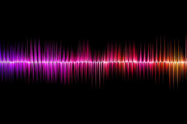 A sound wave of a voice