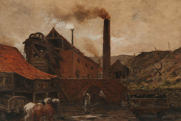 Painting of a factory