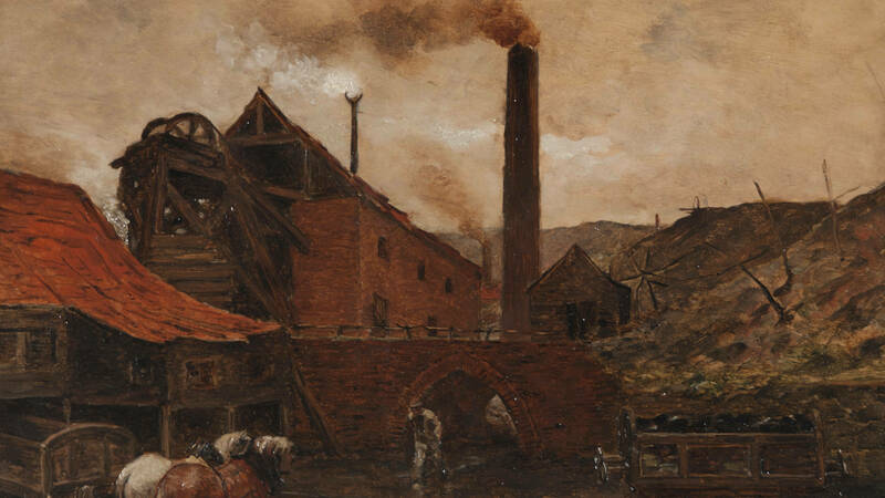 Painting of a factory