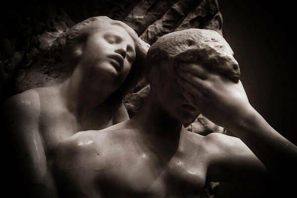 Photo of Rodin's "Orpheus and Eurydice"